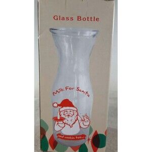 Glass Baby Bottle Cracker Barrel 7" Jingle and Mingle